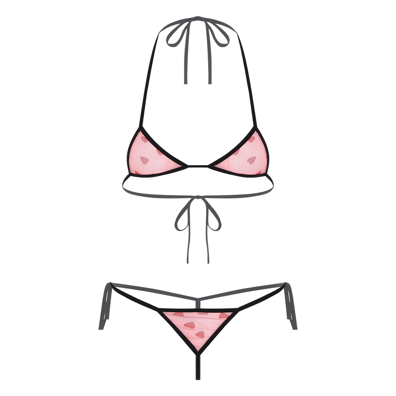 Sheer Mesh Bra - المرأة مايكرو ميني بيكيني الملابس الداخلية