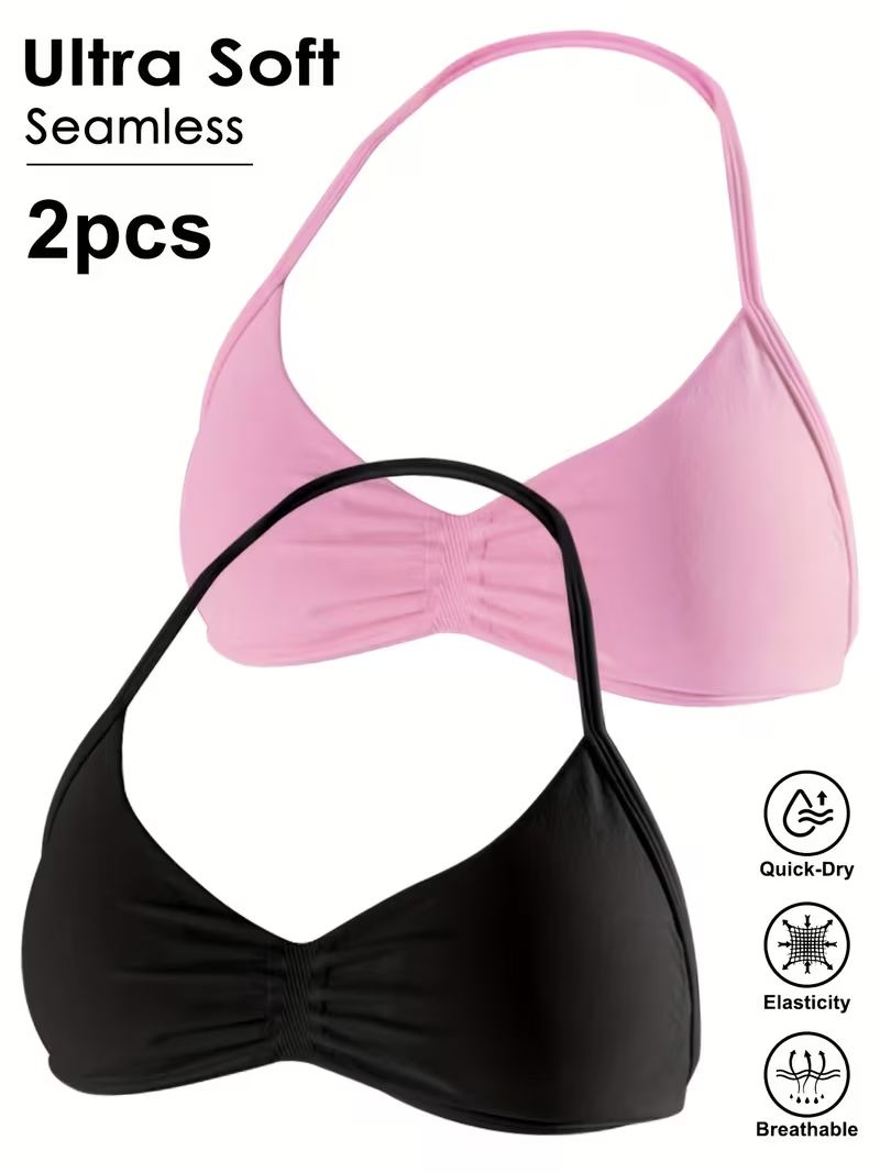 Underwire Bra Padded - قطعتان من توبات رياضية نسائية بدون