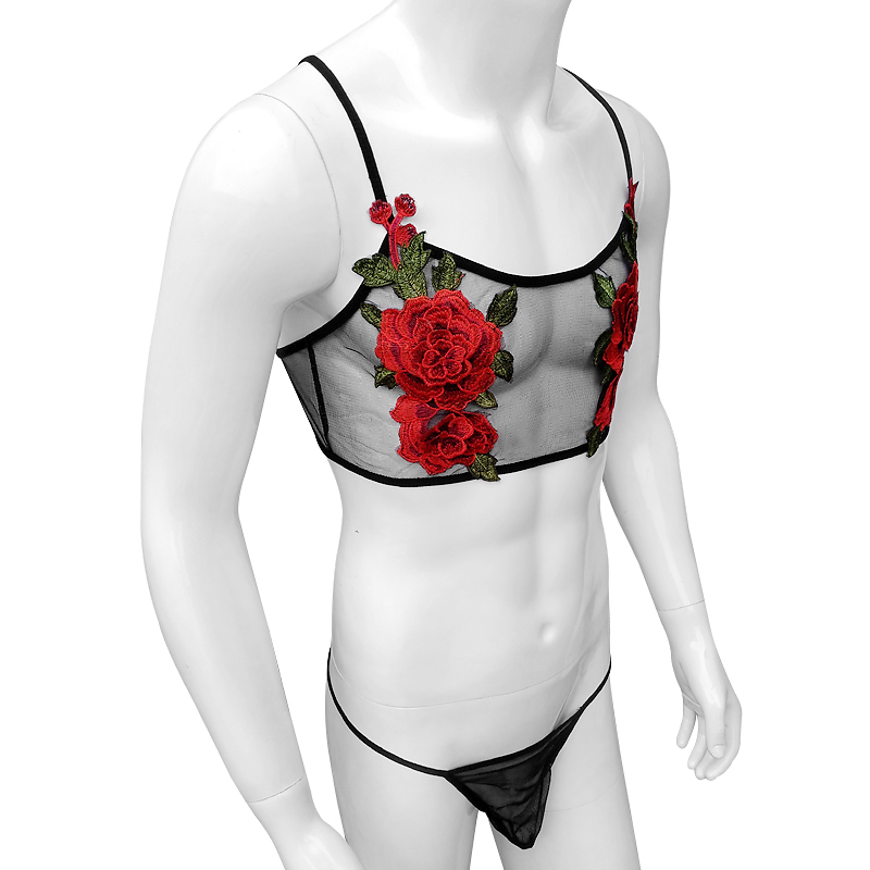 مثير التطريز رجل انظر من خلال  - مراجعة Sheer Mesh Bra وسعره